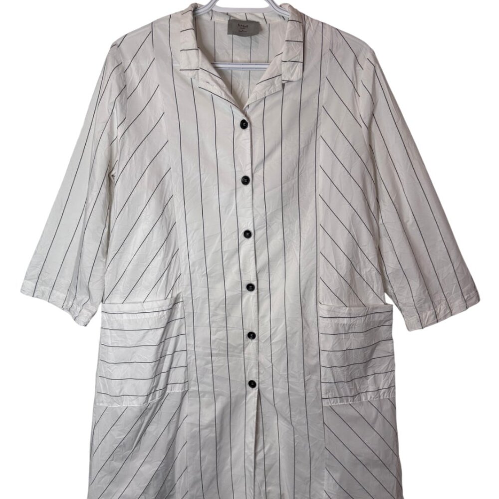 Chalet Et Ceci white striped button-up jacket US M
